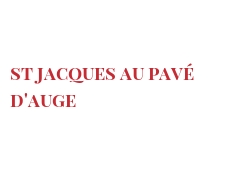 Recette St Jacques au Pavé d'Auge